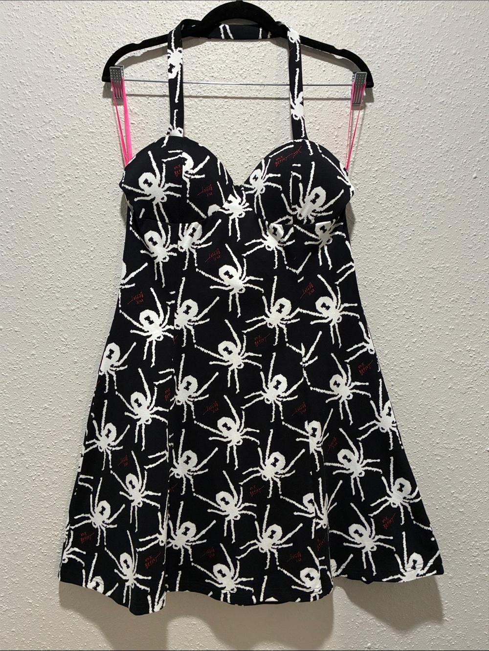 Betsey Johnson Black and White Spider Print Dress - Picture 1 of 7